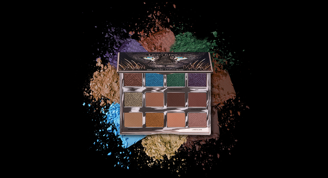 "The Lion King" eyeshadow palette is based in earth and metallic tones. Cosmetics images courtesy of Luminess.