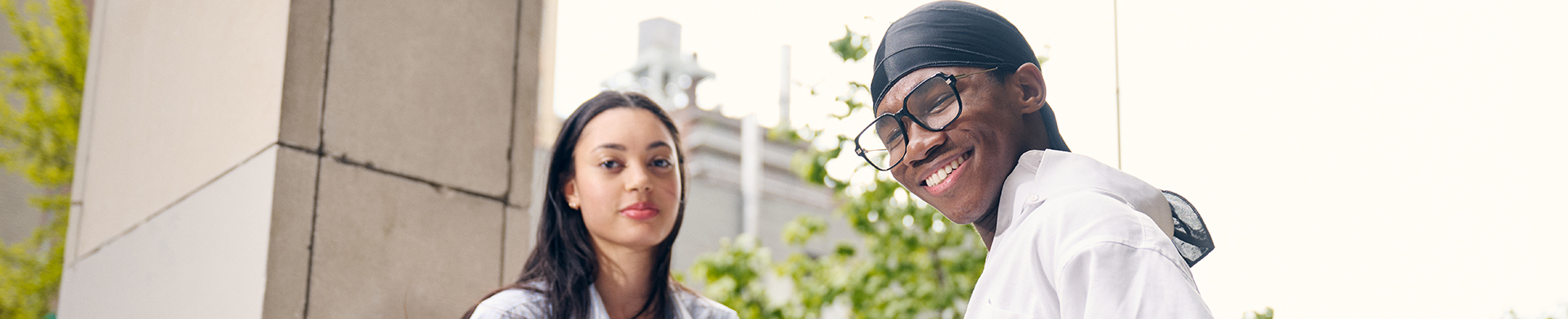 Two FIT students on campus