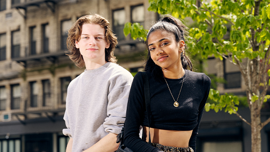 two smiling FIT students
