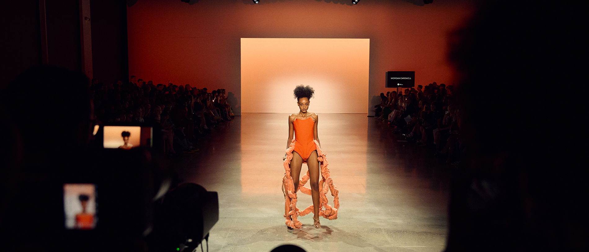 Fashion Design MFA Showcase 2023 UNI / VERSAL at NYFW the Shows. Designer: Morgan CardwellPhoto Credit: Joe Carrotta.