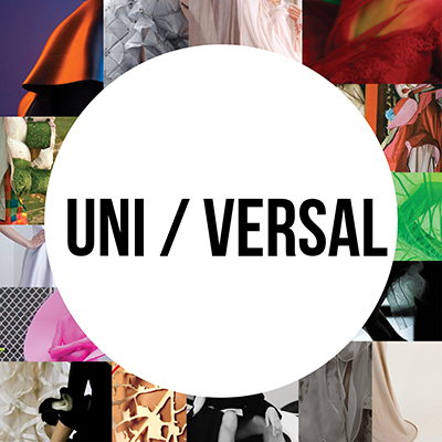 UNI / VERSAL logo for Fashion Design MFA Showcase 2023