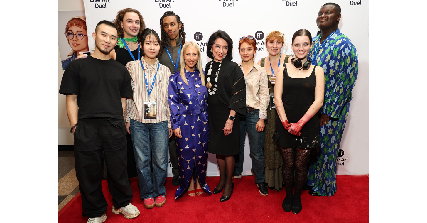 live art duel participants with Dr. Brown and Sydney Sadick