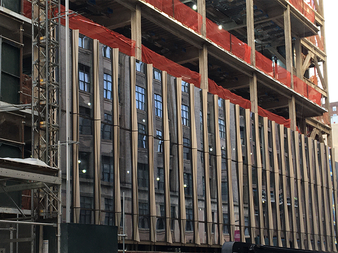 construction of building facade