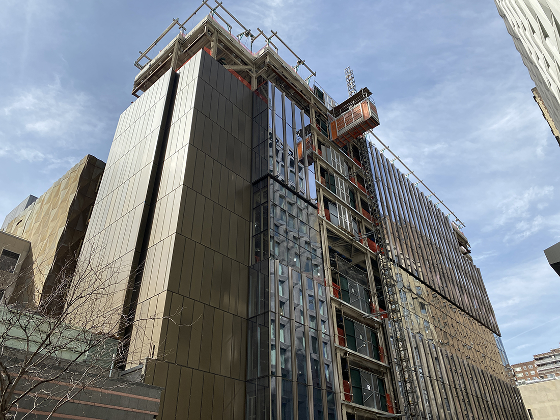 facade under construction