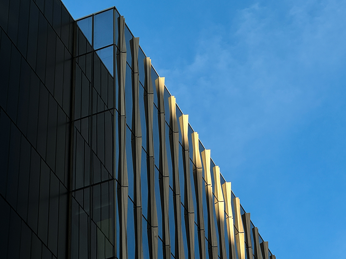 top of finished building