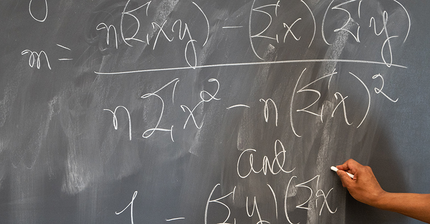 math on chalkboard