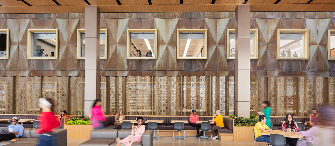 commons area of the Joyce F. Brown Academic Building