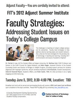 Adjunct Summer Institute Flier