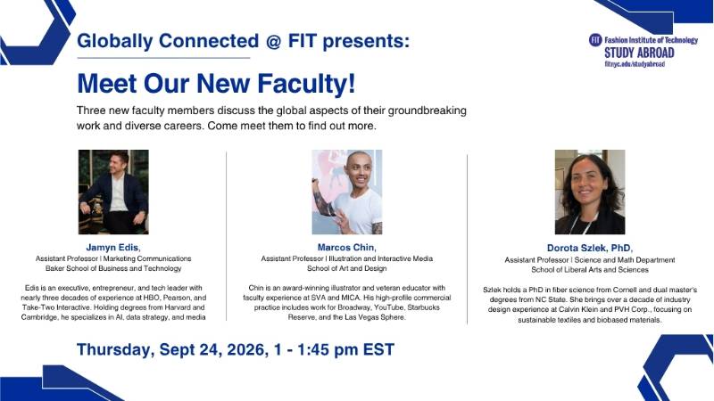 Fall 2026 Globally Connected Meet the New Faculty