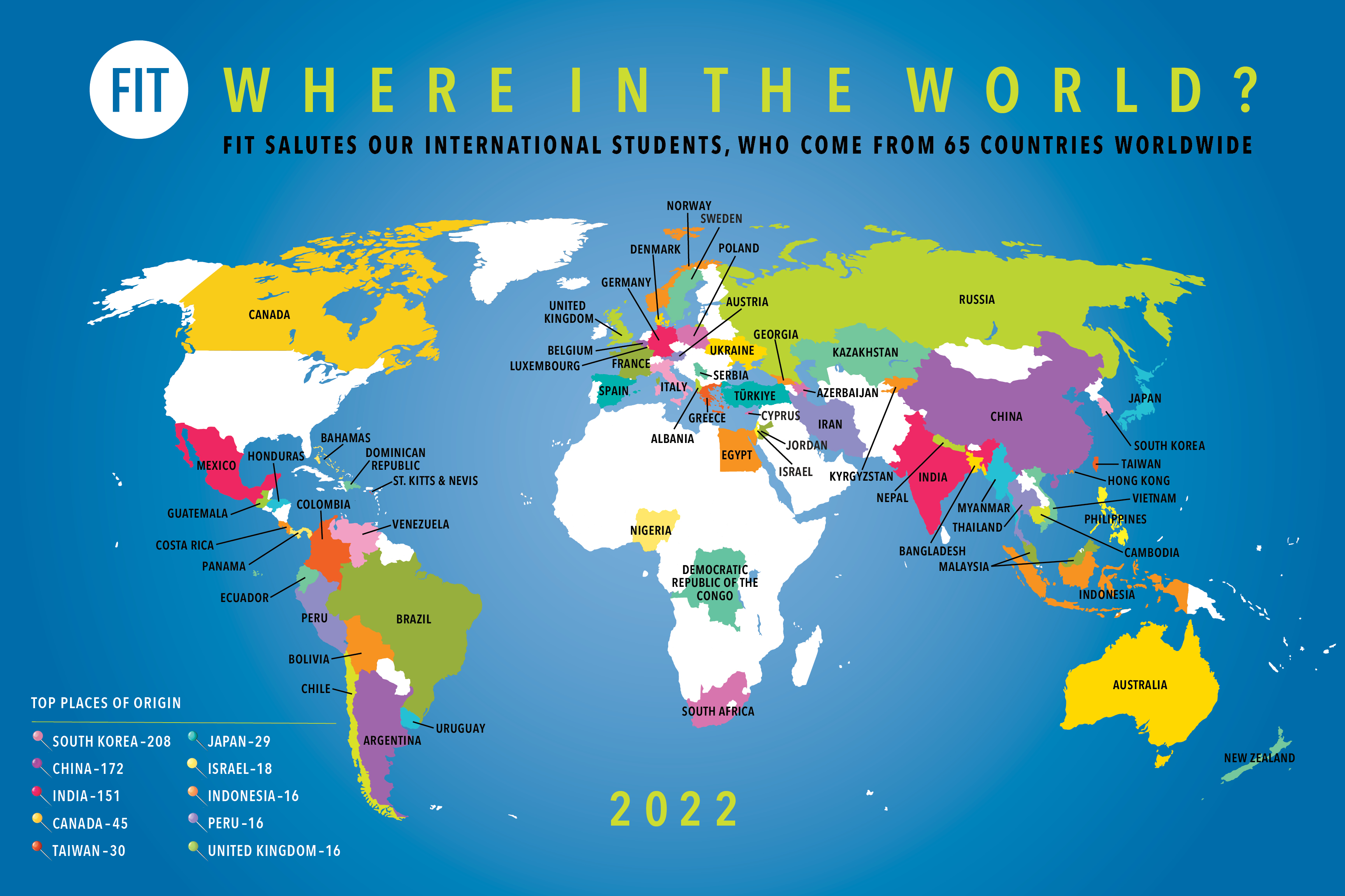 2022 International Student Services Enrollment Map