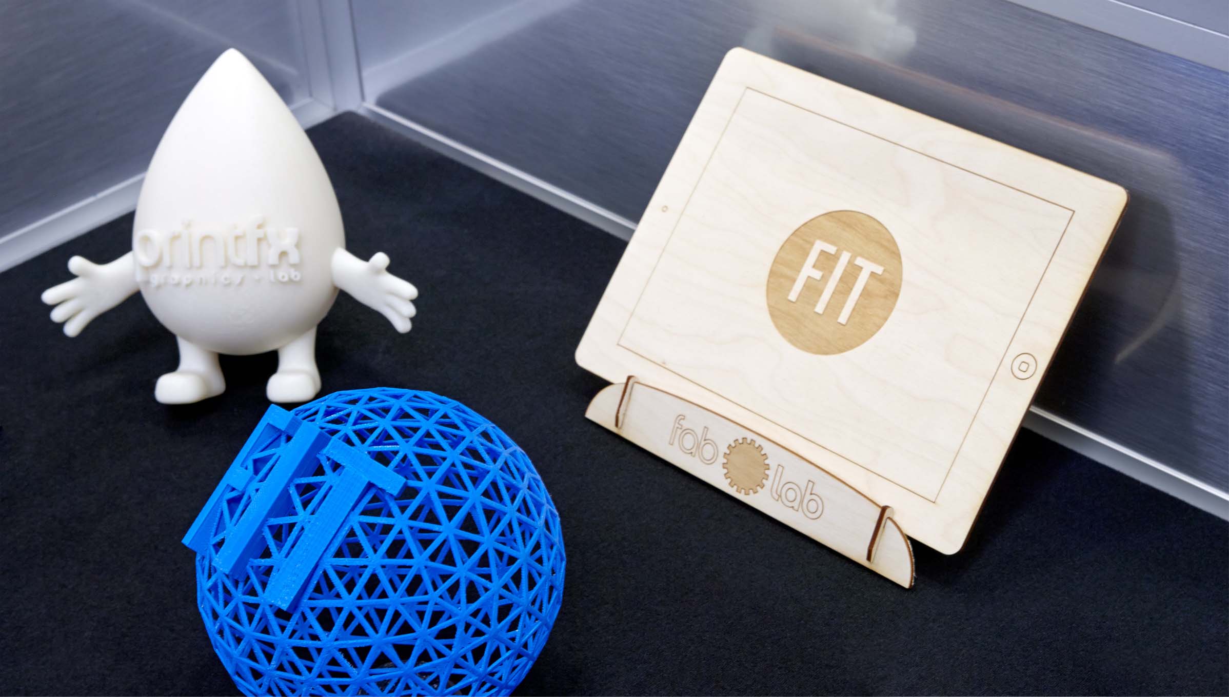 fabrication examples produced at PrintFX, 3d print, laser cut