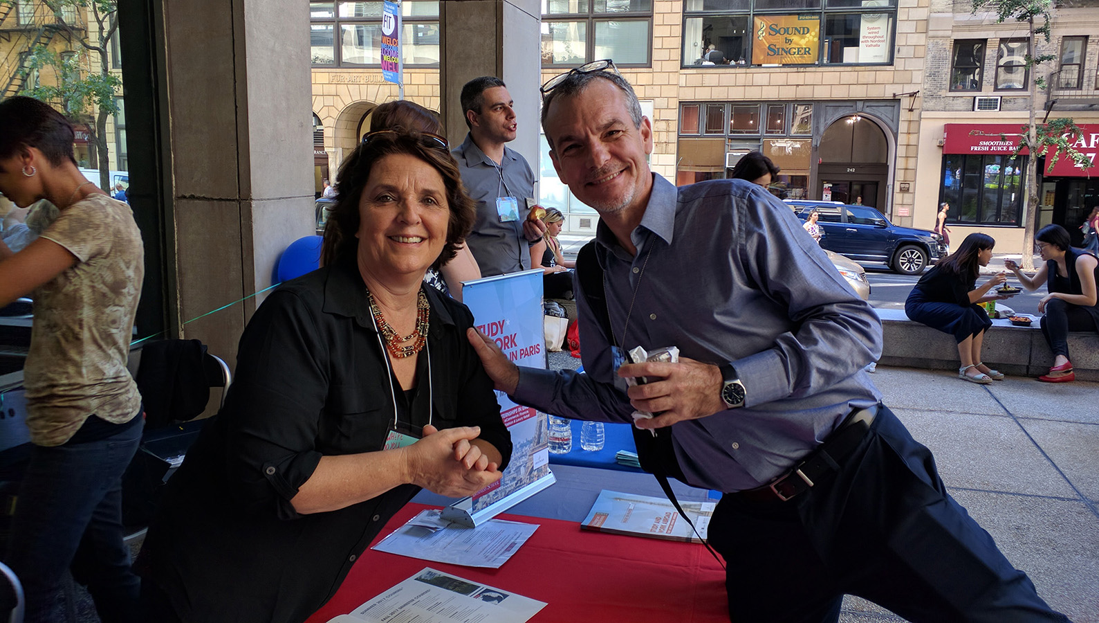 Professor Jean-Marc Rejaud and FIT partner from the American Business School in Paris at the 2016 FIT Study Abroad Fair.