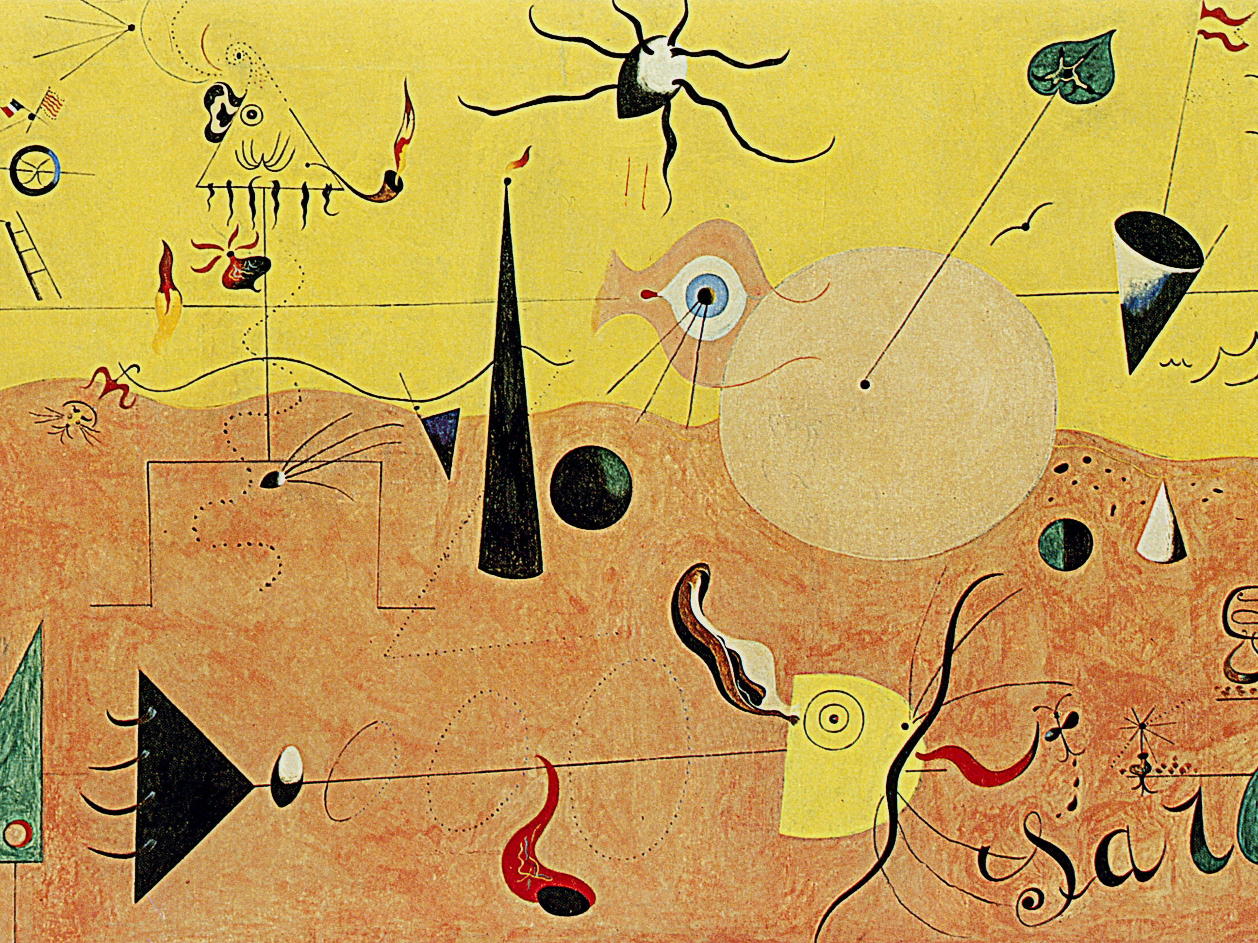 surreal painting by Miro