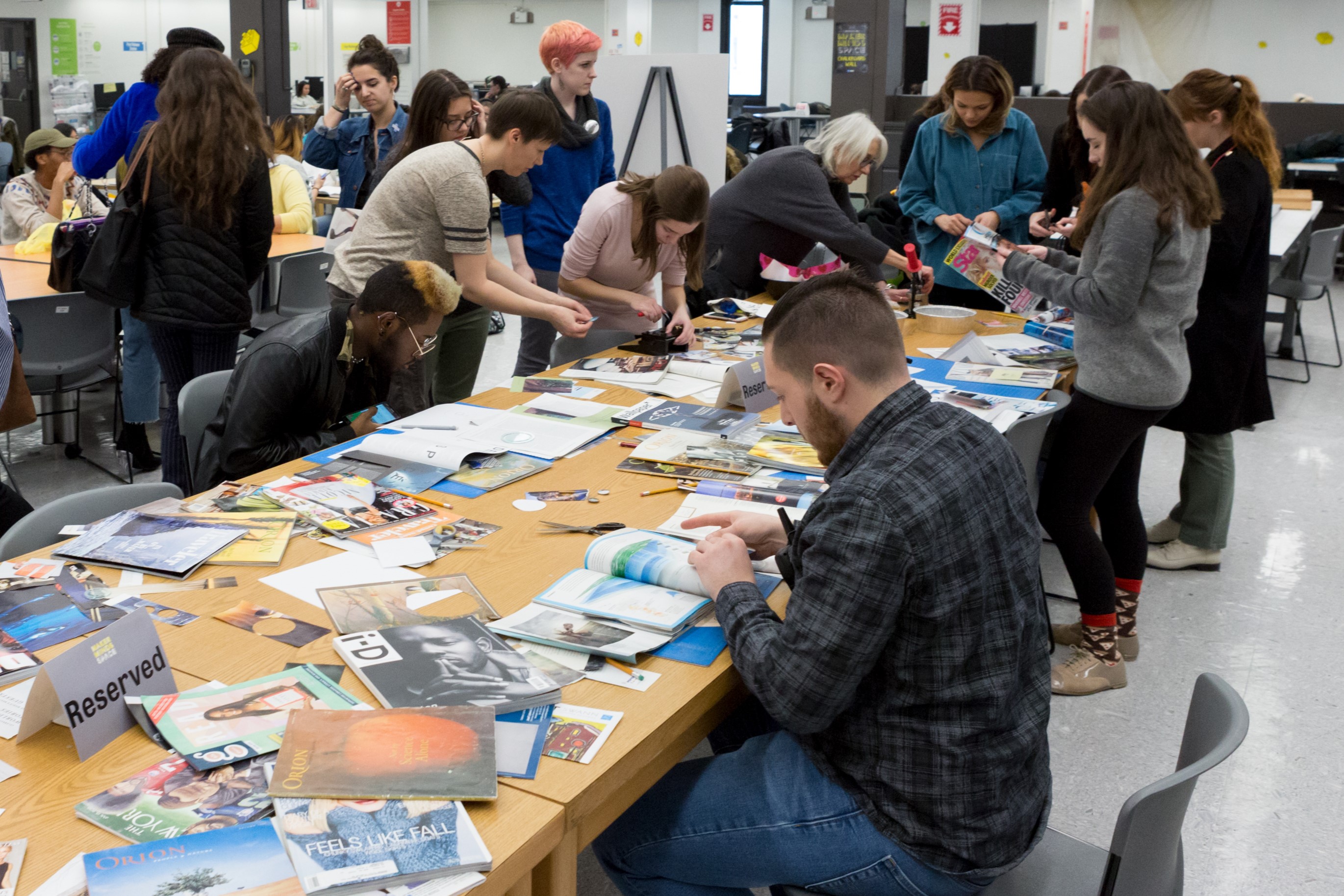 event in makerminds space with people around table