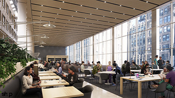 interior rendering of new academic building at FIT