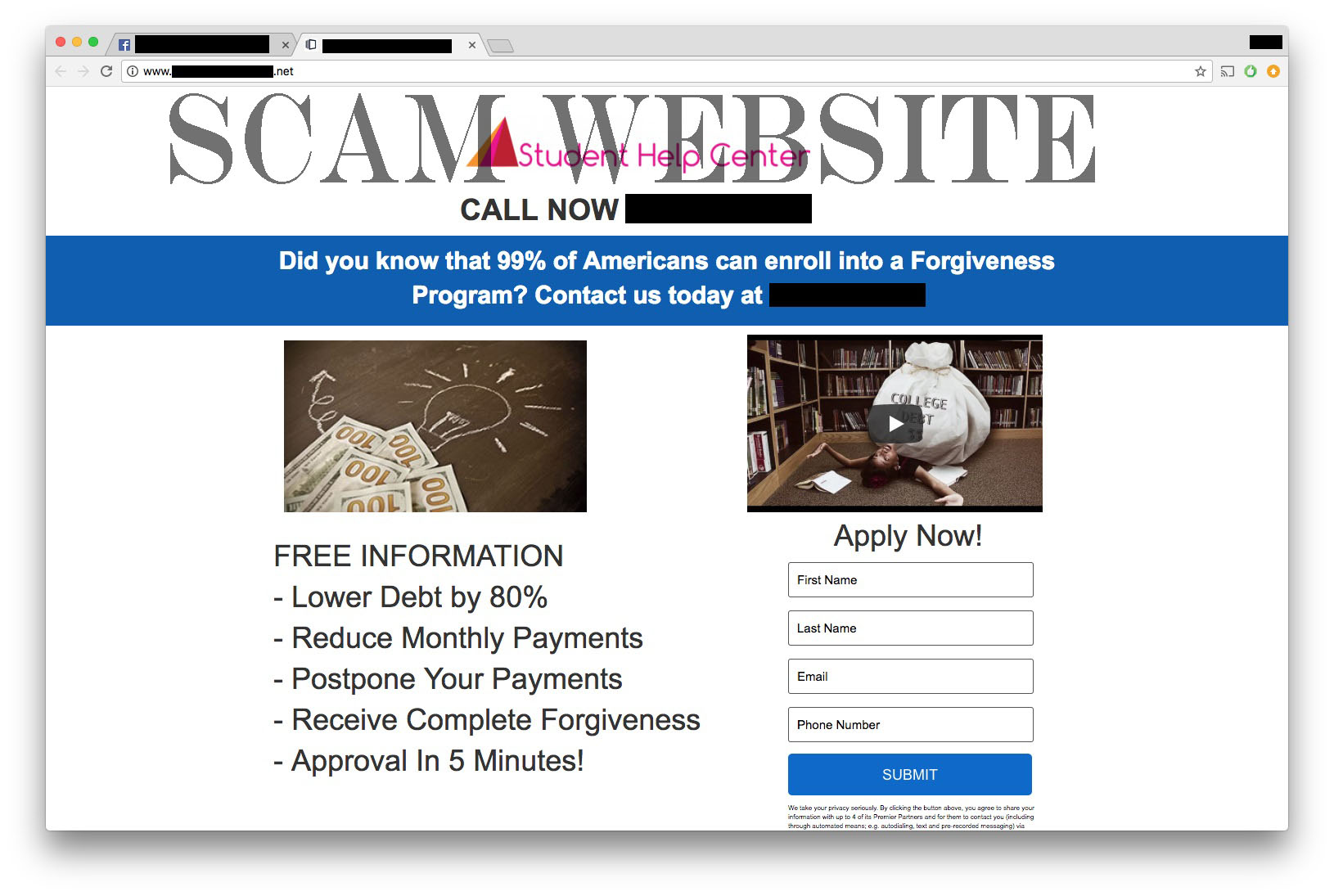loan scam website