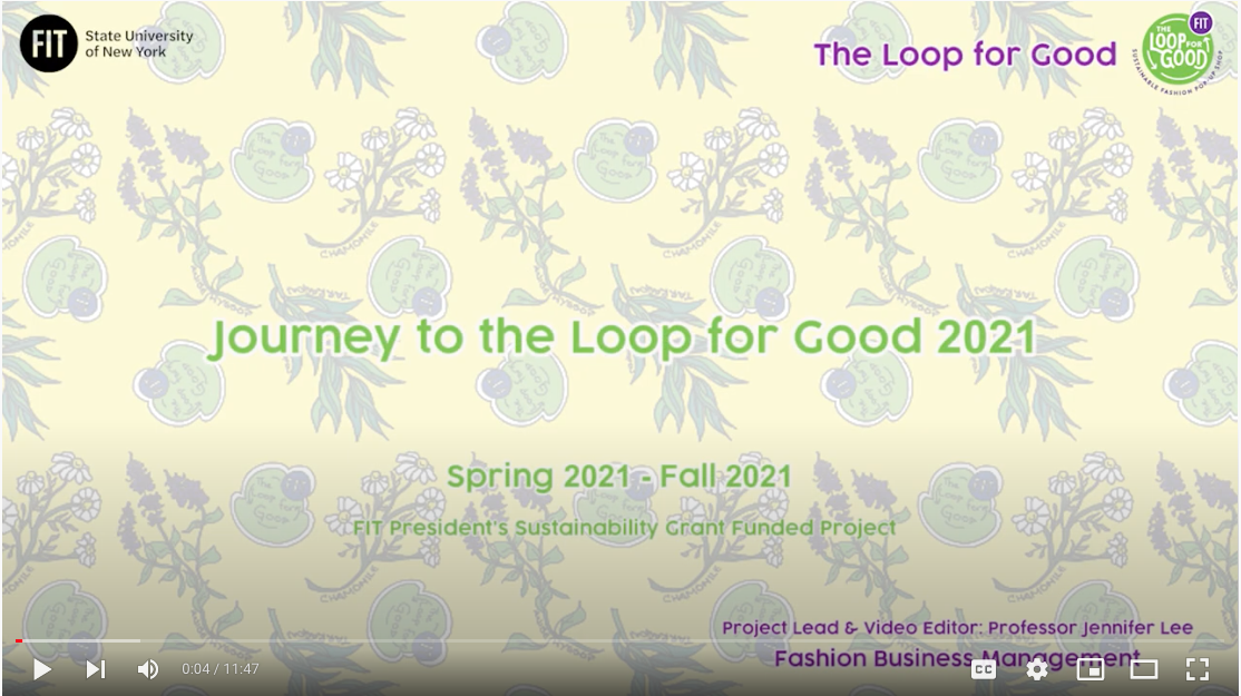 Credit page for Loop for Good video