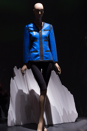 Royal blue sequin evening jacket