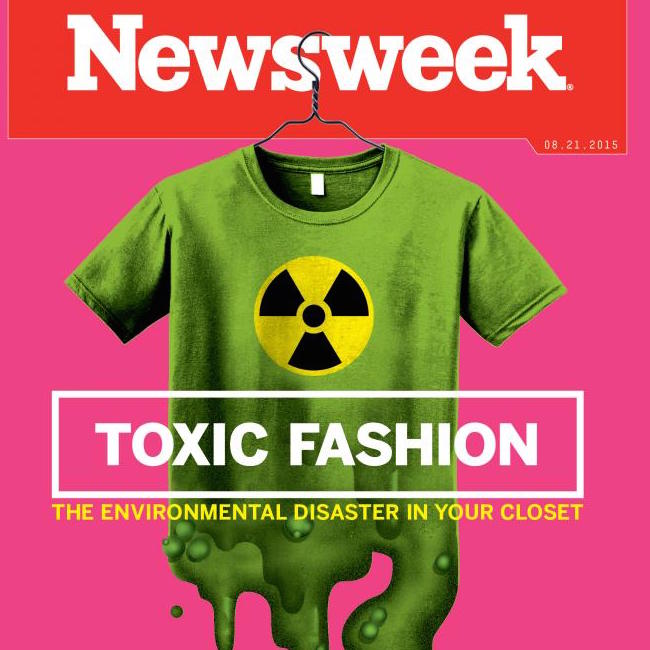 Newsweek cover featuring "Toxic Fashion" on cover