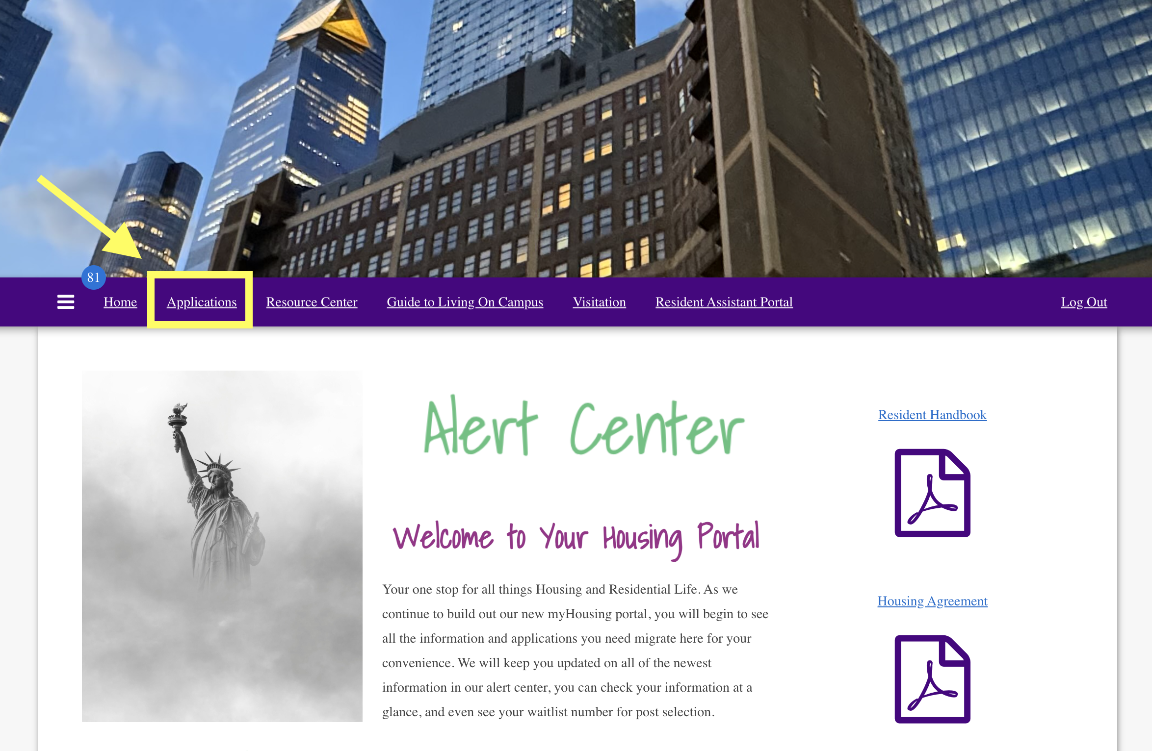 Housing Portal Home Page