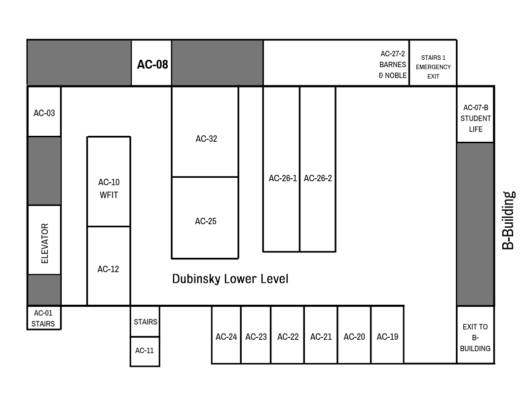 Map to Dubinsky lower level