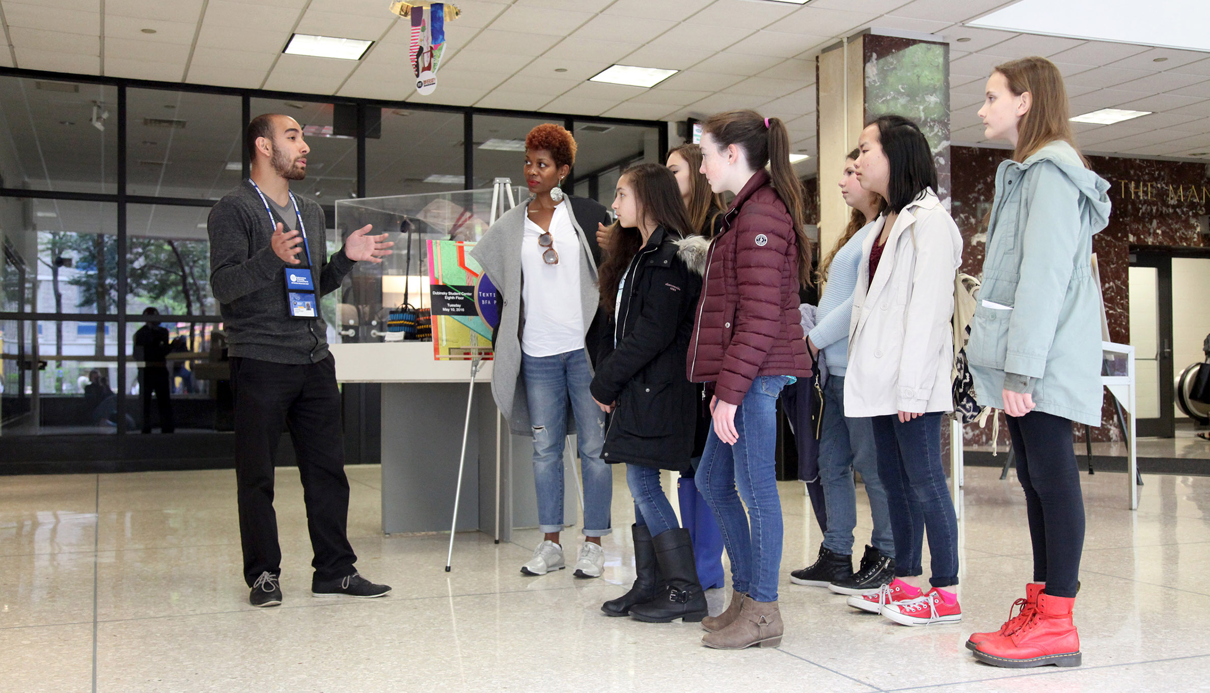 Students on a Precollege tour of FIT