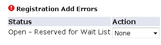 waitlist error