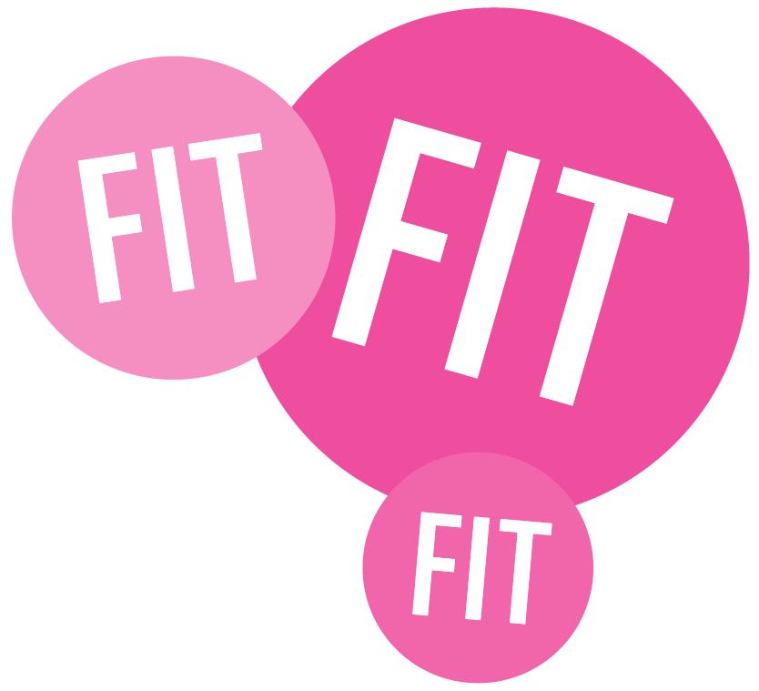 Three pink circles with "FIT" in the them