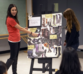 Students giving a class presentation