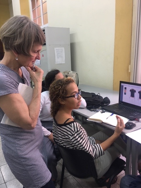 Sandy Krasovec with a student from ISDi, in Havana Cuba