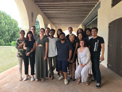 C.J. Yeh and Christie Shin with students in Treviso, Italy, 2018