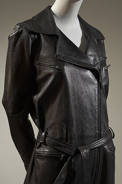 black leather motorcycle jacket jumpsuit