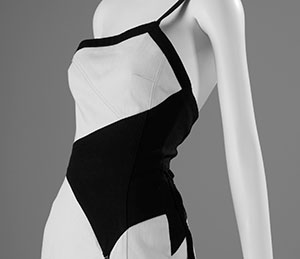 black and white spaghetti strap dress