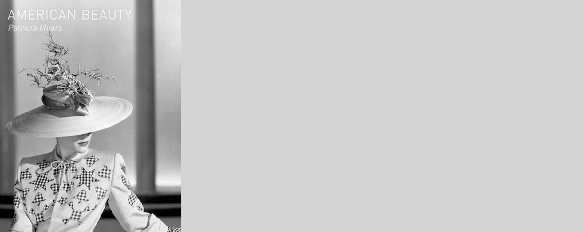 American Beauty book cover: black and white image of a white woman with the book title as a white text overlay