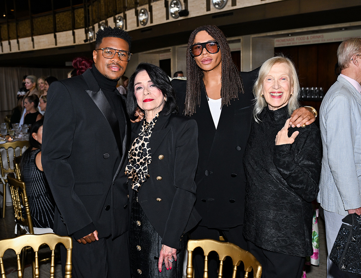 jeremy pope, dr joyce f brown, olivier rousteing, and dr. valerie steele