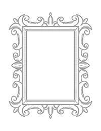 lined drawing of frame