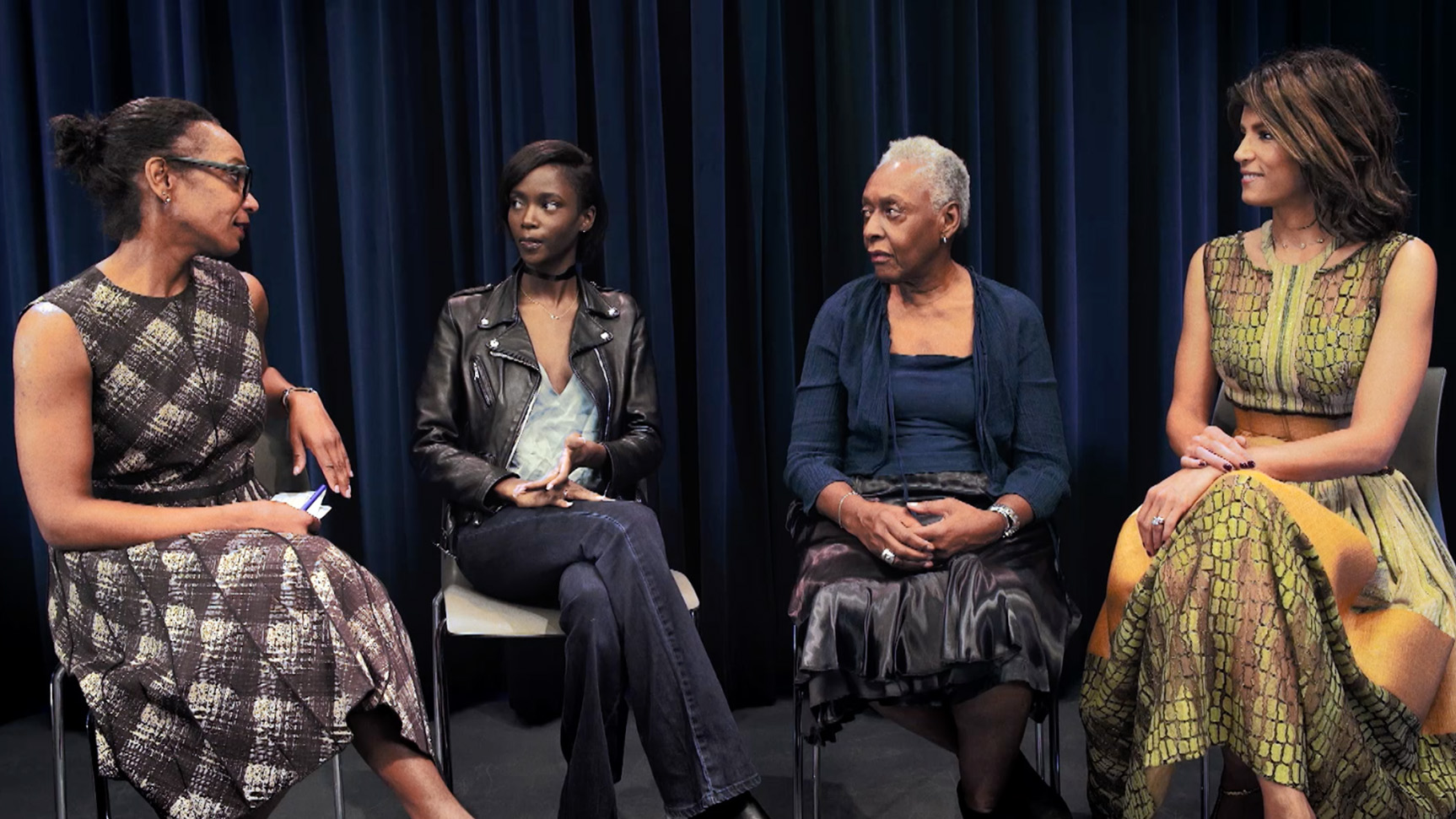 Robin Givhan in conversation with fashion models Bethann Hardison, Riley Montana, and Veronica Webb