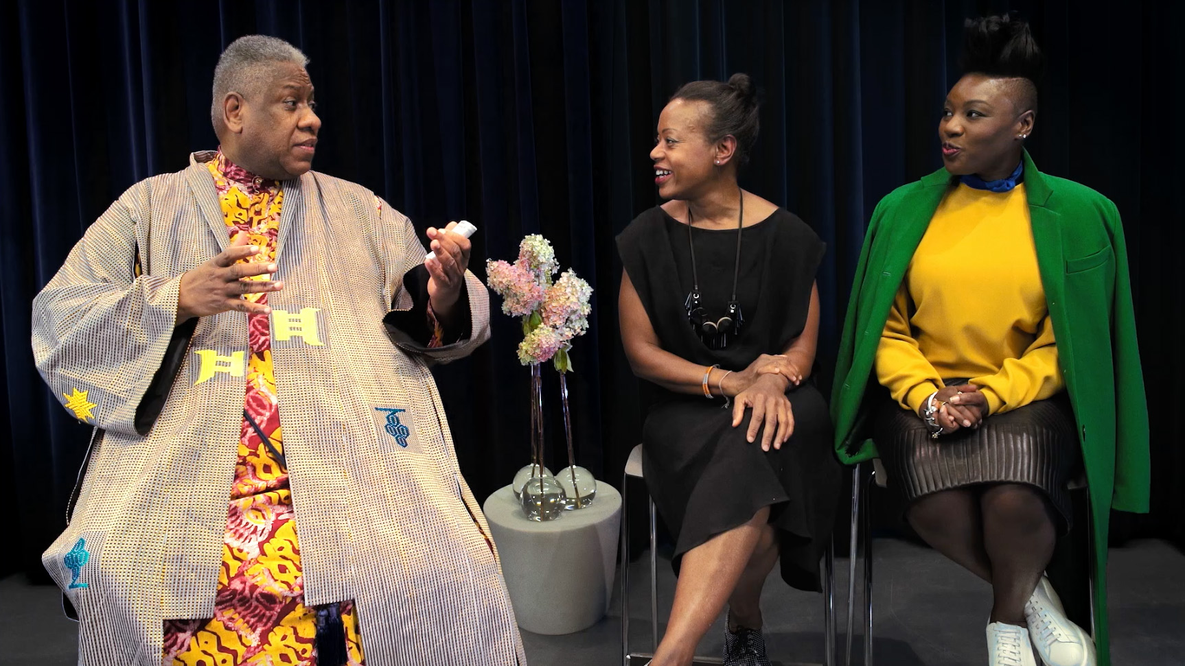 André Leon Talley in convesrsation with Mimi Plange and Tracy Reese