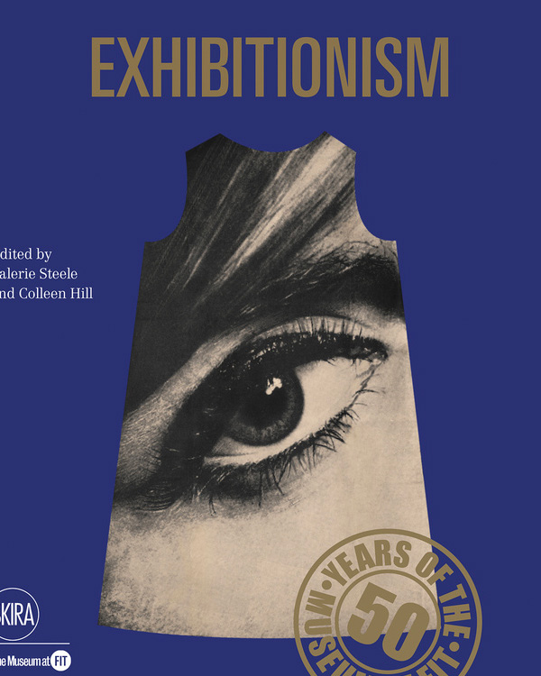 exhibitionism book cover of a dress printed with a woman's eye