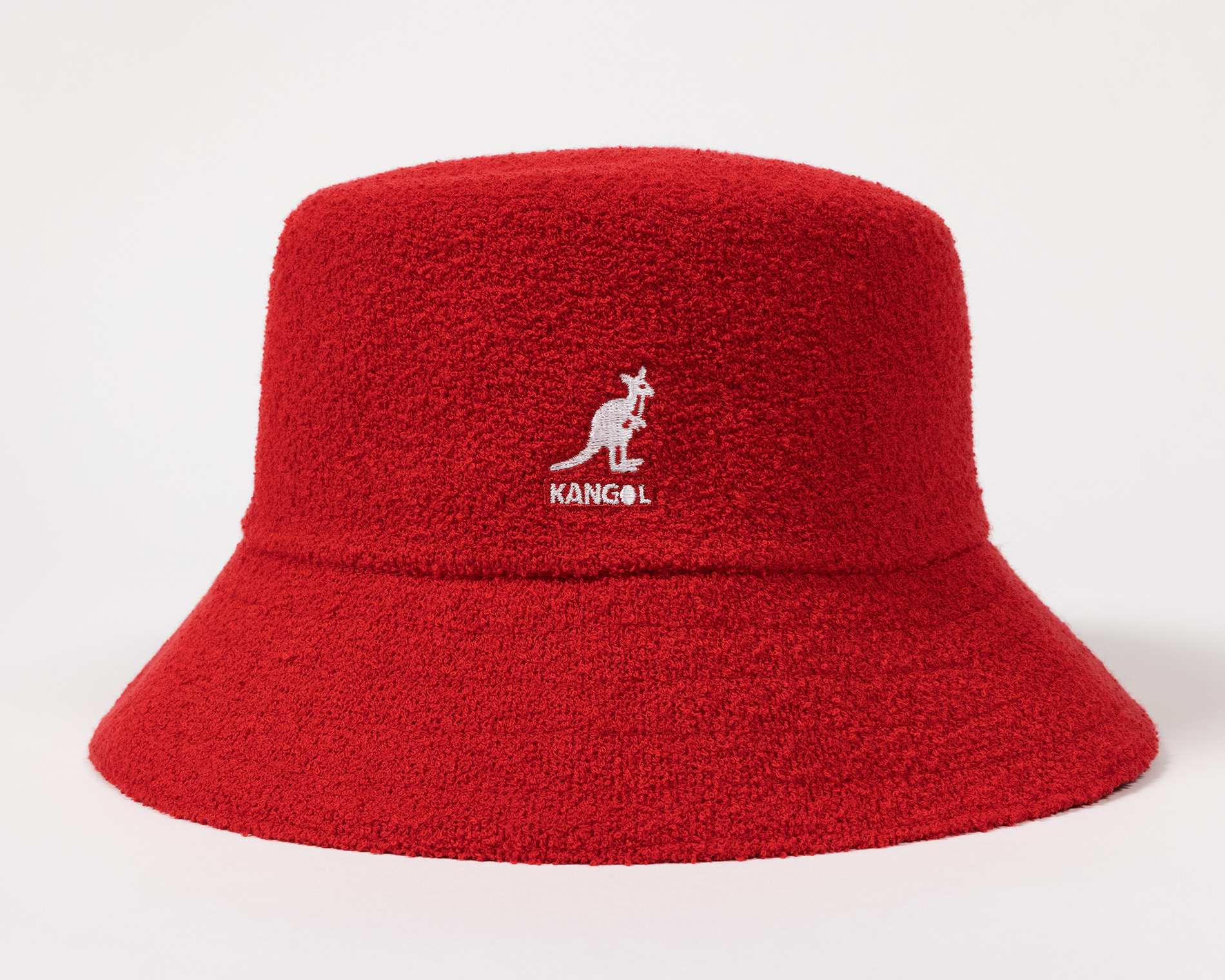 red bucket hat