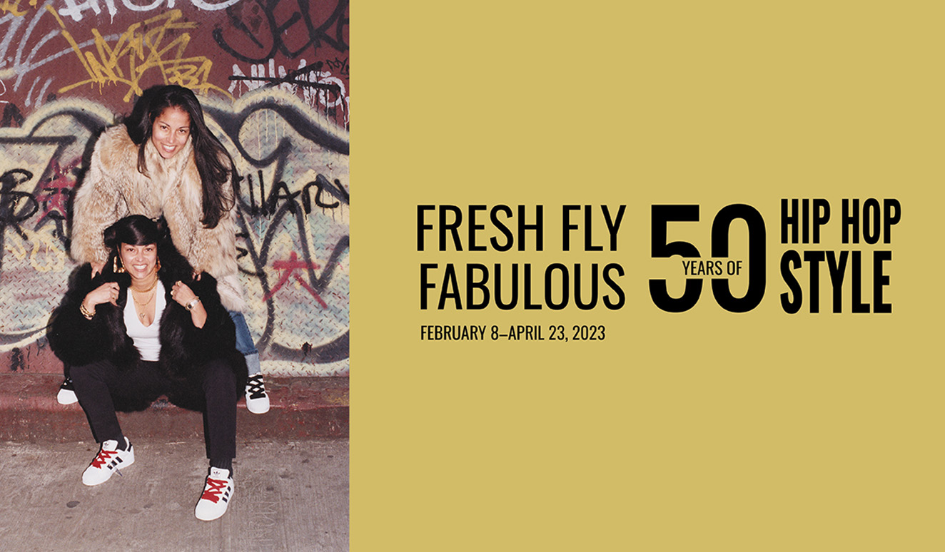fresh, fly, fabulous exhibition graphic in yellow