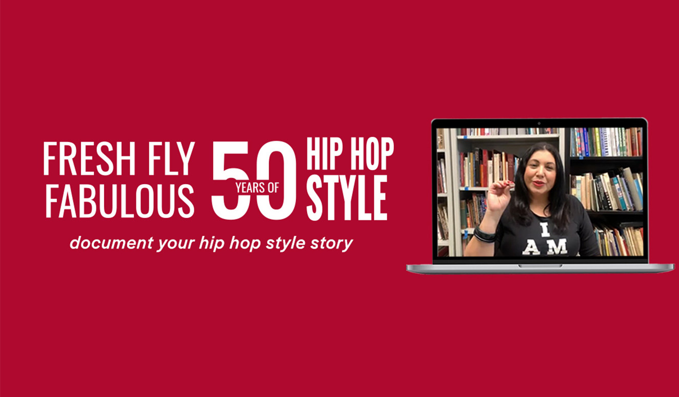 "document your hip hop style story" with an example video still on a laptop