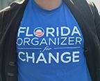 T-shirt with text Florida Organizer for Change