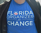 T-shirt with text Florida Organizer for Change