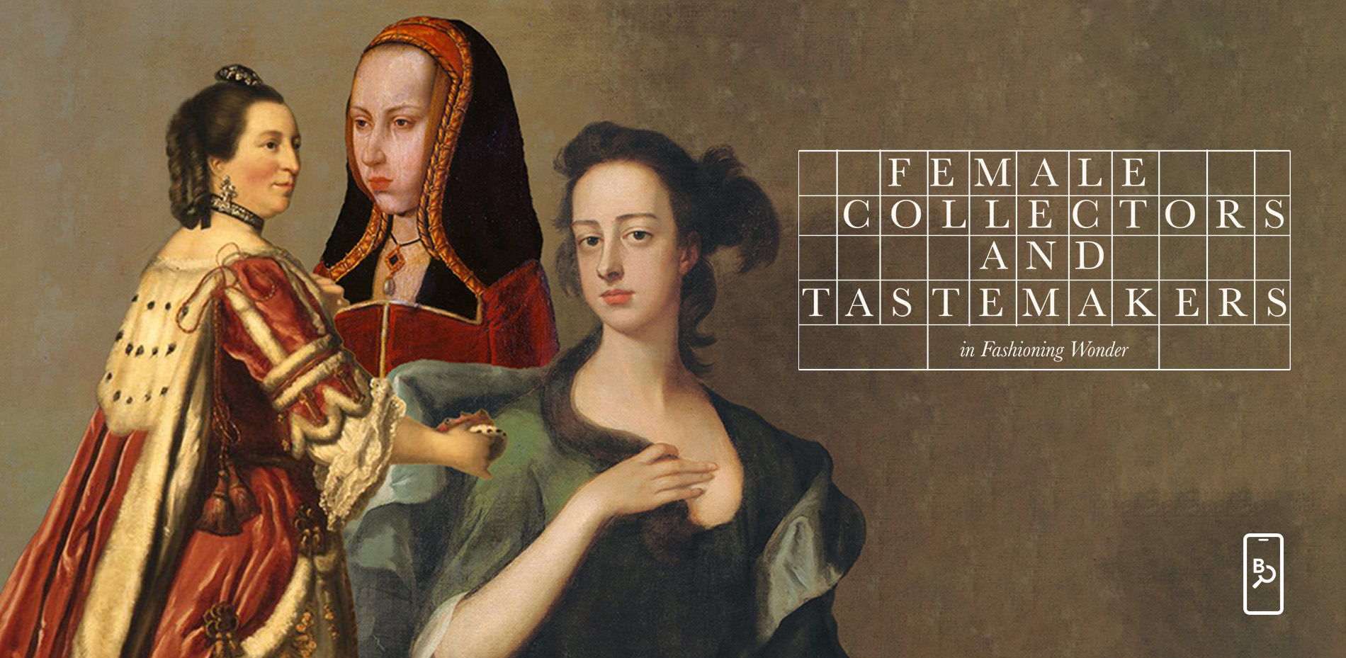 portraits of three women