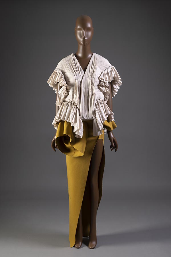 cream and golden yellow ensemble