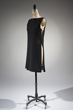 black boatneck dress 